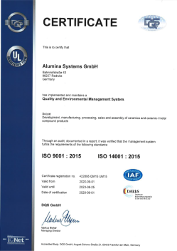 certificate DQS 9001-14001 2020
